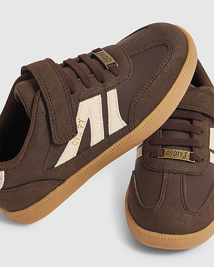 Boys Brown Faux Suede Trainers