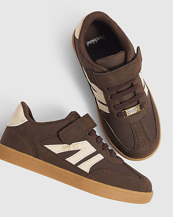 Boys Brown Faux Suede Trainers