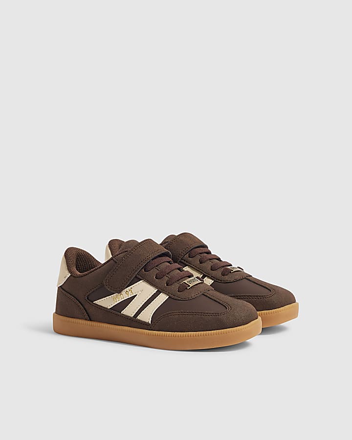Boys Brown Faux Suede Trainers