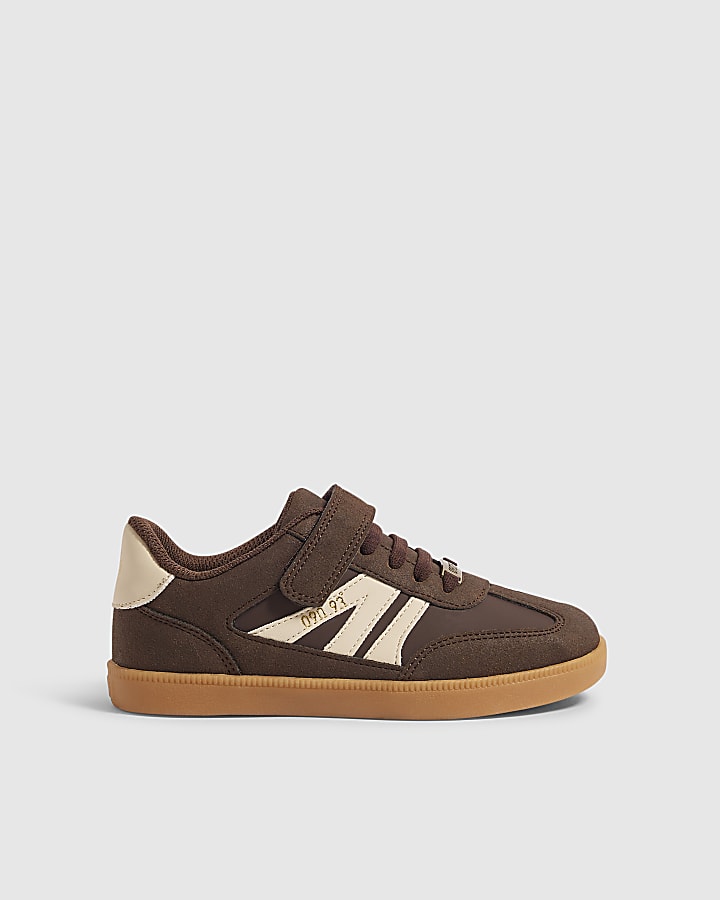 Boys Brown Faux Suede Trainers