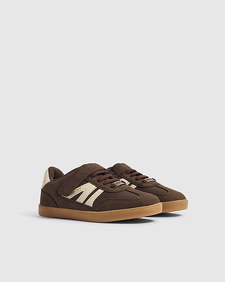 Boys Brown Faux Suede Trainers
