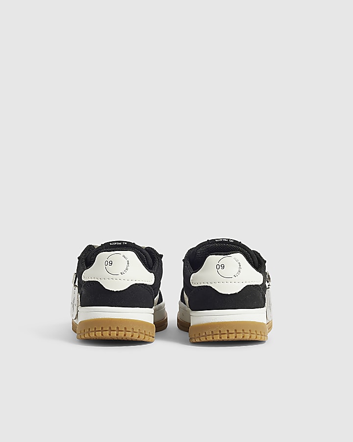 Mini Boys Black Monochrome Skater Trainers