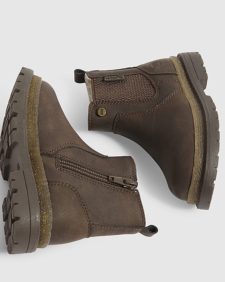 Mini Boys Brown Chelsea Boots
