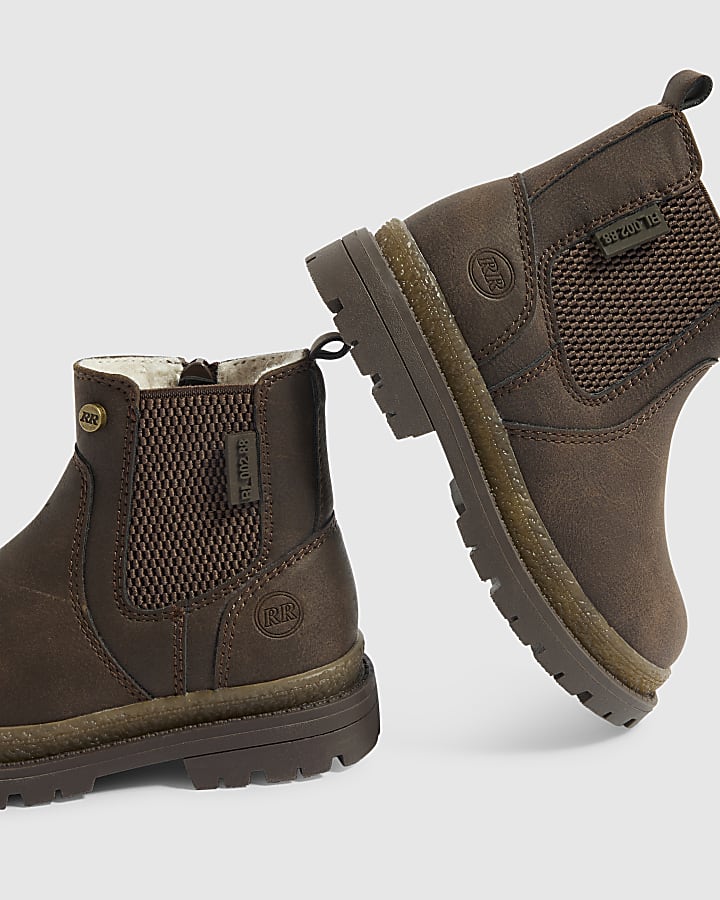 Mini Boys Brown Chelsea Boots