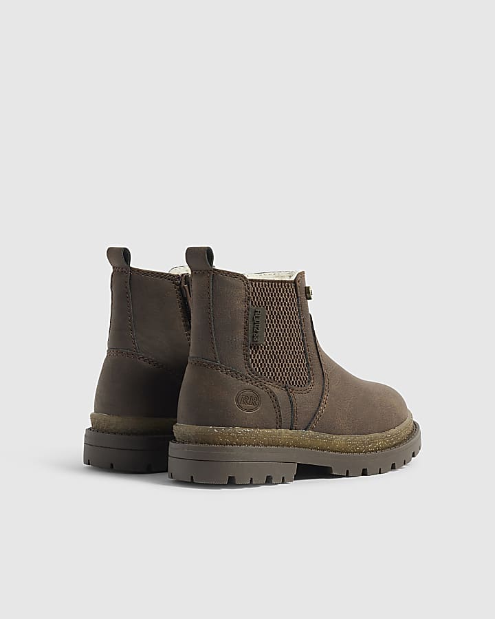 Mini Boys Brown Chelsea Boots