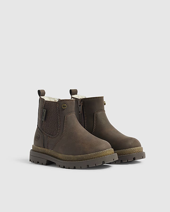Mini Boys Brown Chelsea Boots