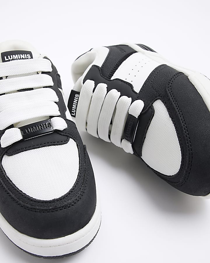 Boys Black Monochrome Skater Trainers