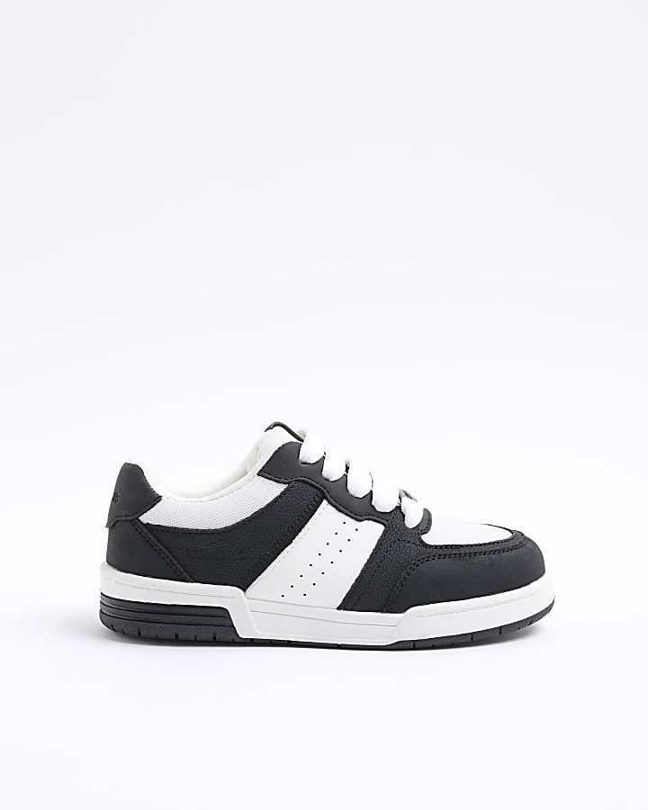 Boys Black Monochrome Skater Trainers