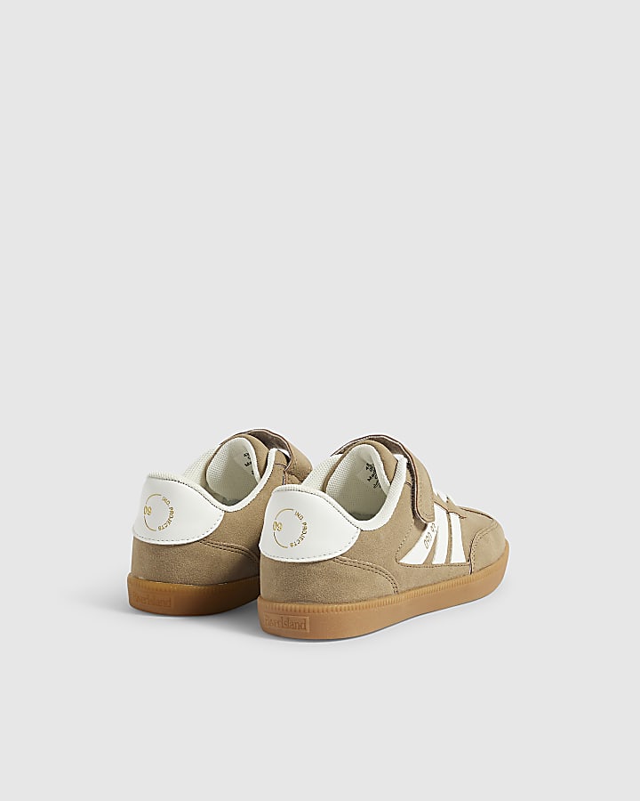 Beige Velcro Strapped Trainers