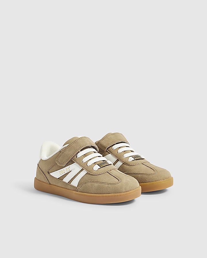 Beige Velcro Strapped Trainers