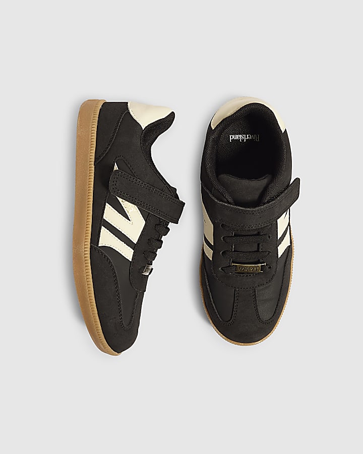 Boys Black Lace Up Trainers