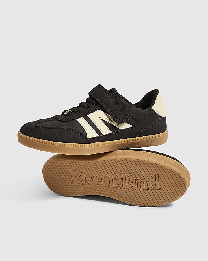 Boys Black Lace Up Trainers