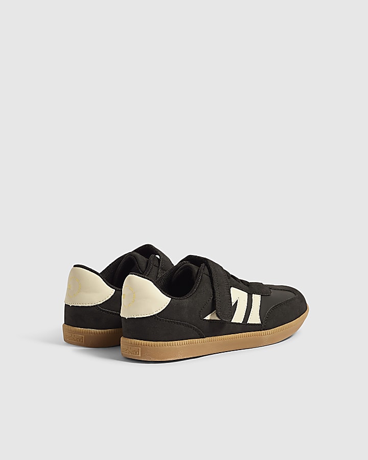Boys Black Lace Up Trainers