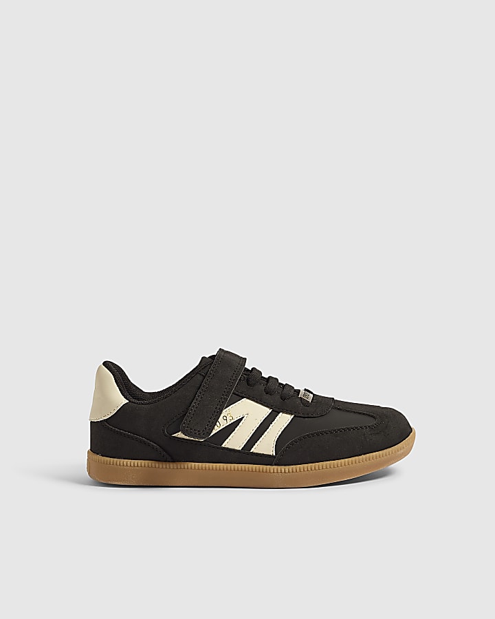 Boys Black Lace Up Trainers