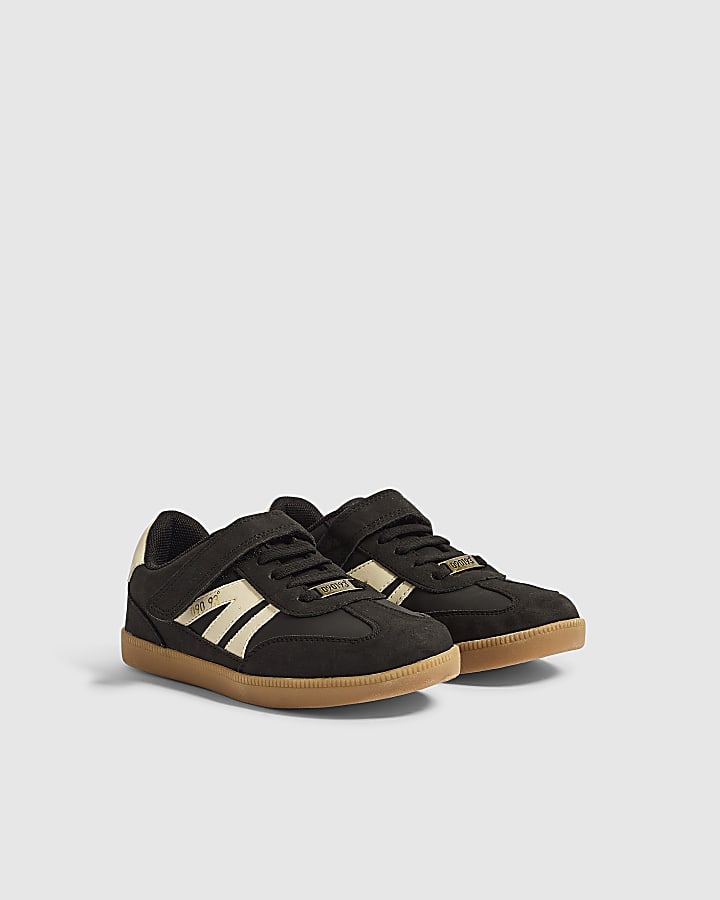 Boys Black Lace Up Trainers