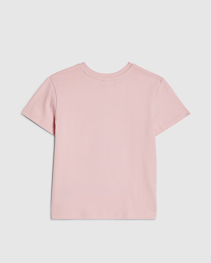 Mini Girls Pink Pooch Iconic Forever T-Shirt