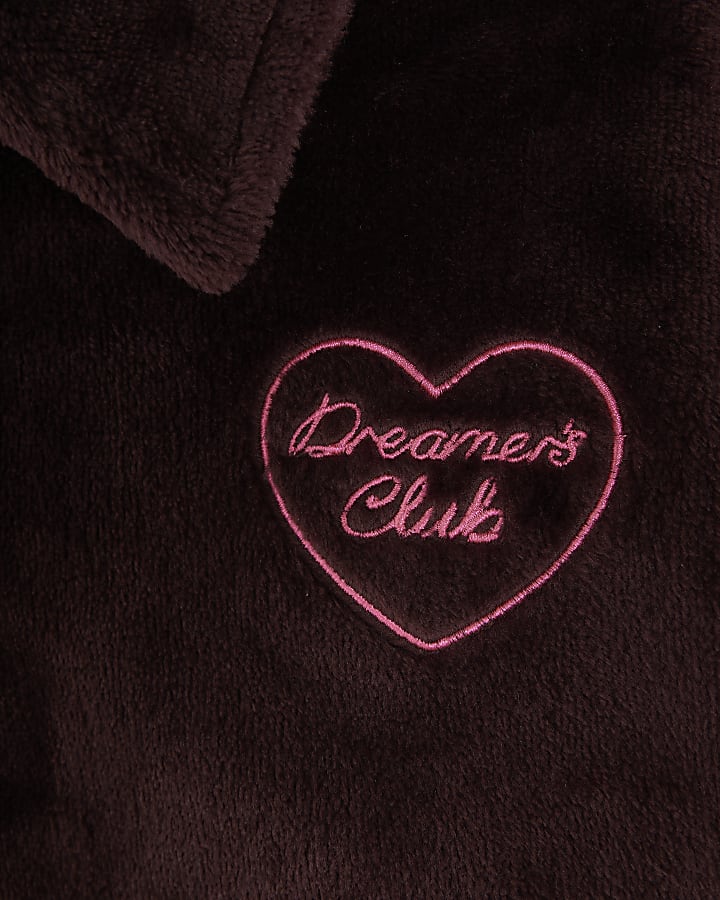 Girl Burgundy Velour Dreamer Club Set