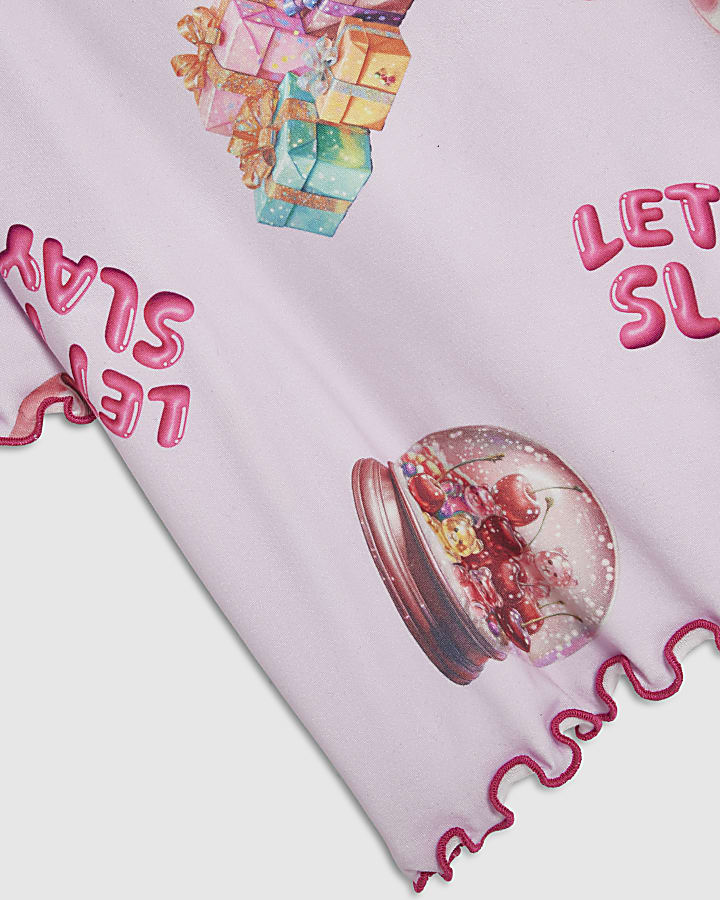 Girls Purple Let It Slay Pyjamas