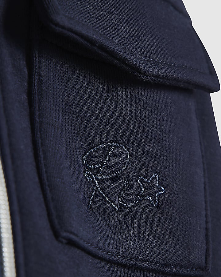 Baby Boys Navy Premium Jacket 3 Piece Set