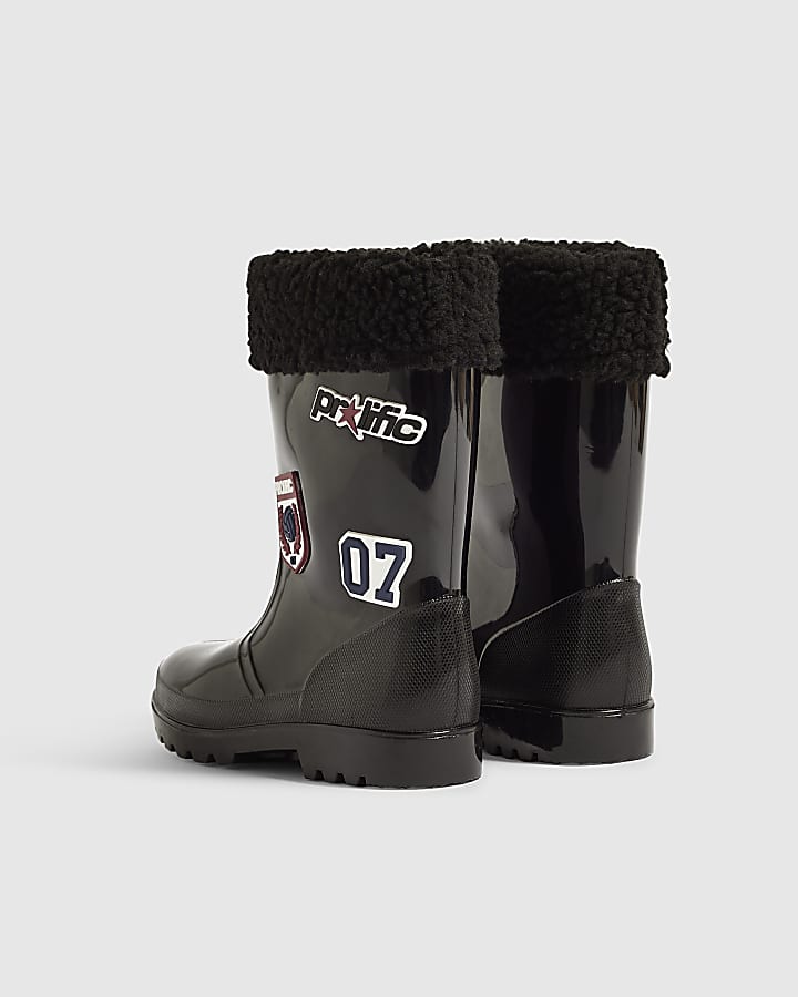 Boys Black RI Prolific Badge Wellies