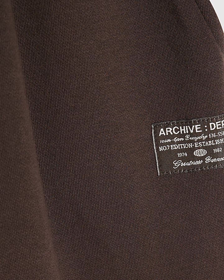 Boys Brown Barrel Leg Joggers