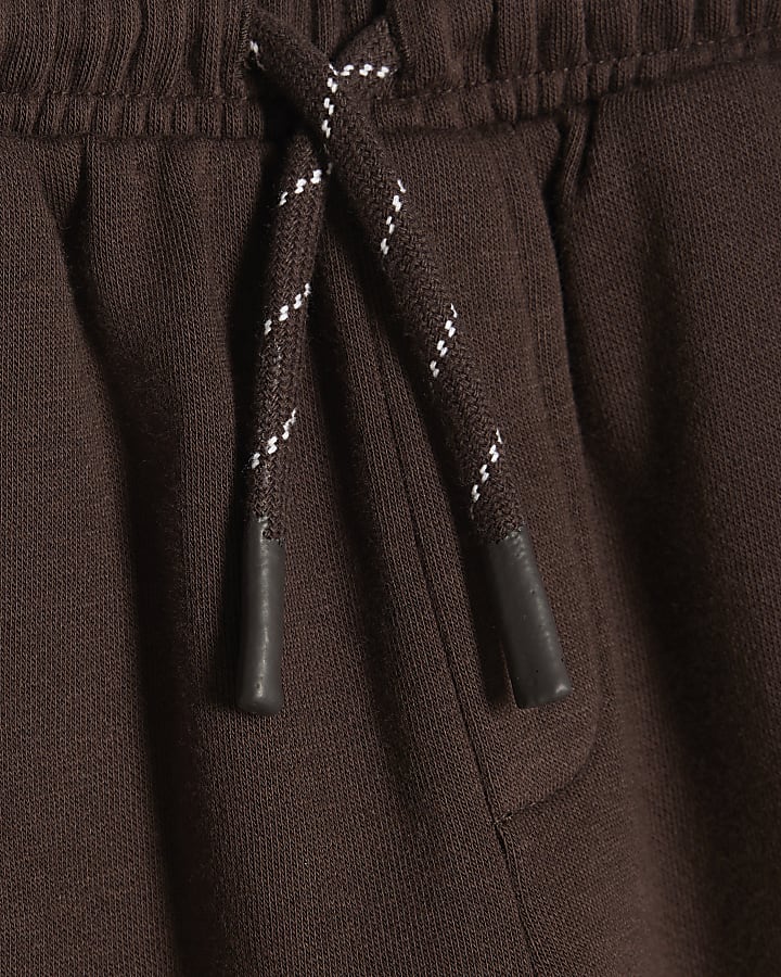 Mini Boys Brown Barrel Leg Joggers