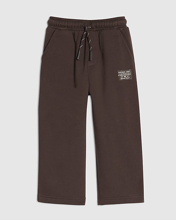 Mini Boys Brown Barrel Leg Joggers