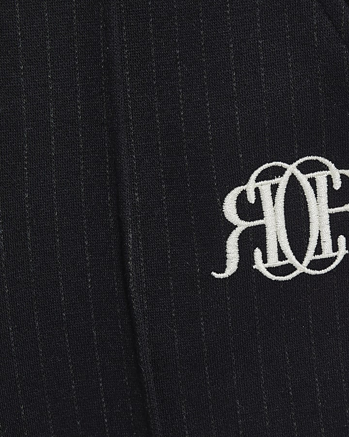 Mini Boys Navy Pinstripe Bomber Jacket Set