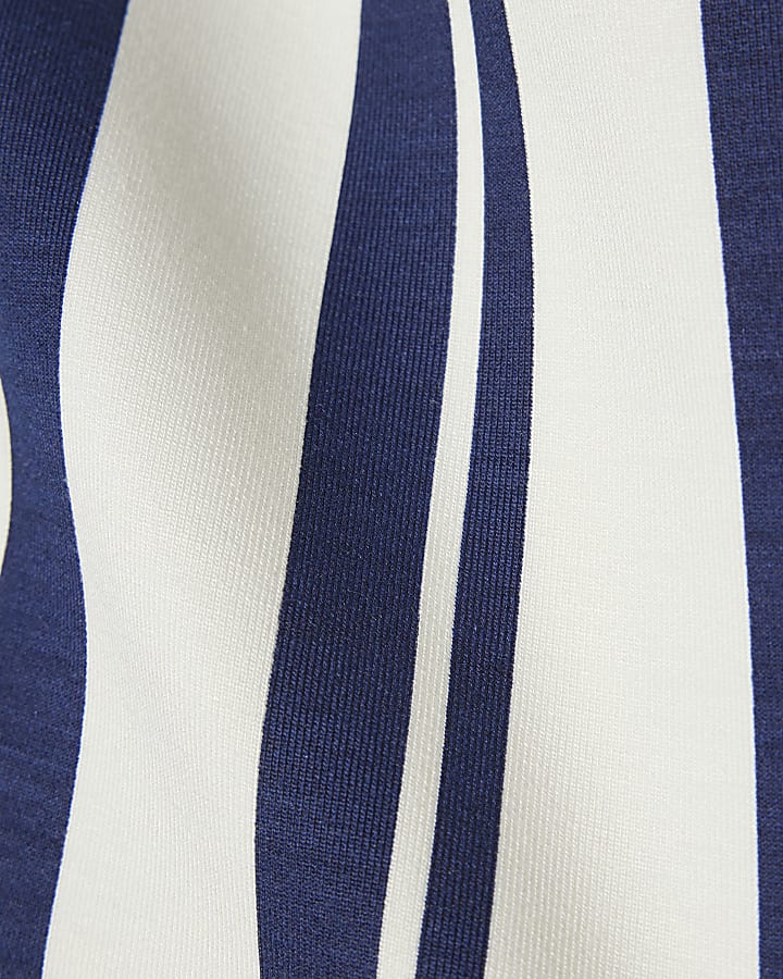 Girls White Premium Stripe Bow T-Shirt