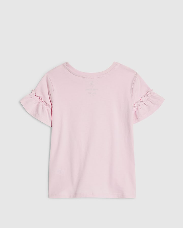 Mini Girls Pink New York Six Seven T-Shirt