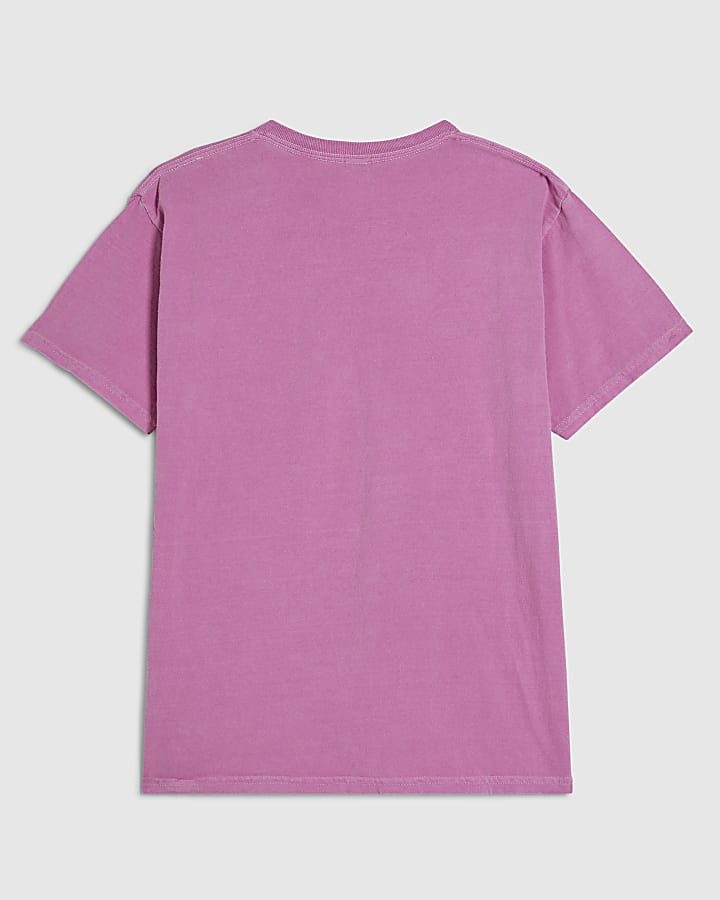 Girls Pink Dyed Tiger T-Shirt