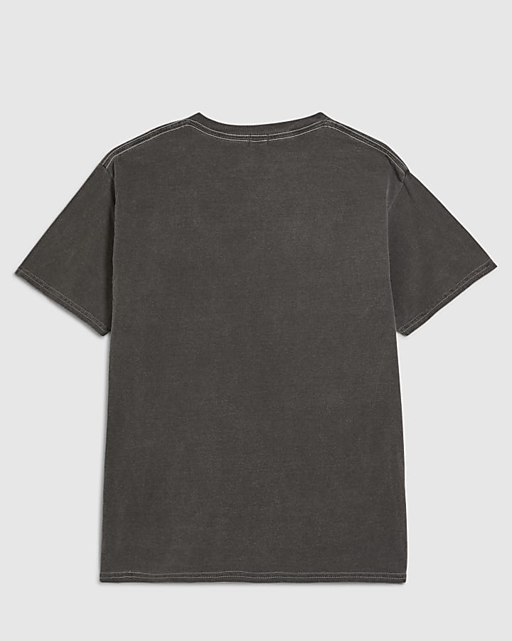 Girls Grey Dyed Tiger T-Shirt