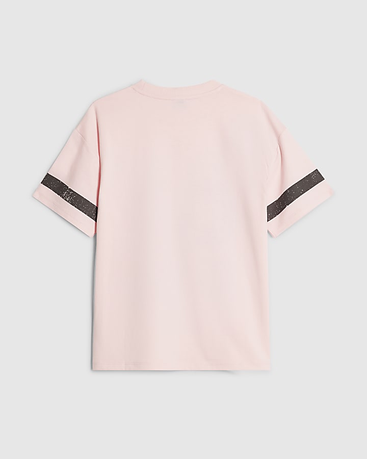 Girls Pink NY 91 Number T-Shirt