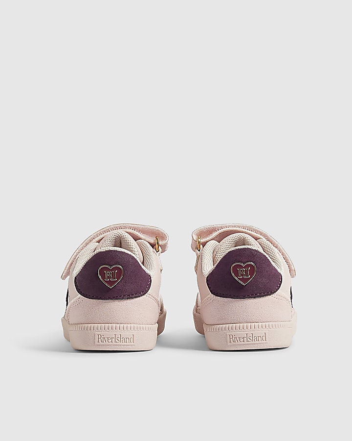 Mini Girls Pink Bow Trainers