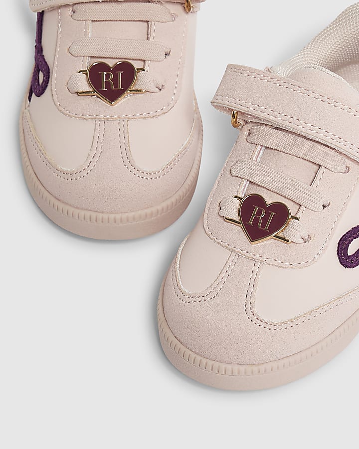 Mini Girls Pink Bow Trainers