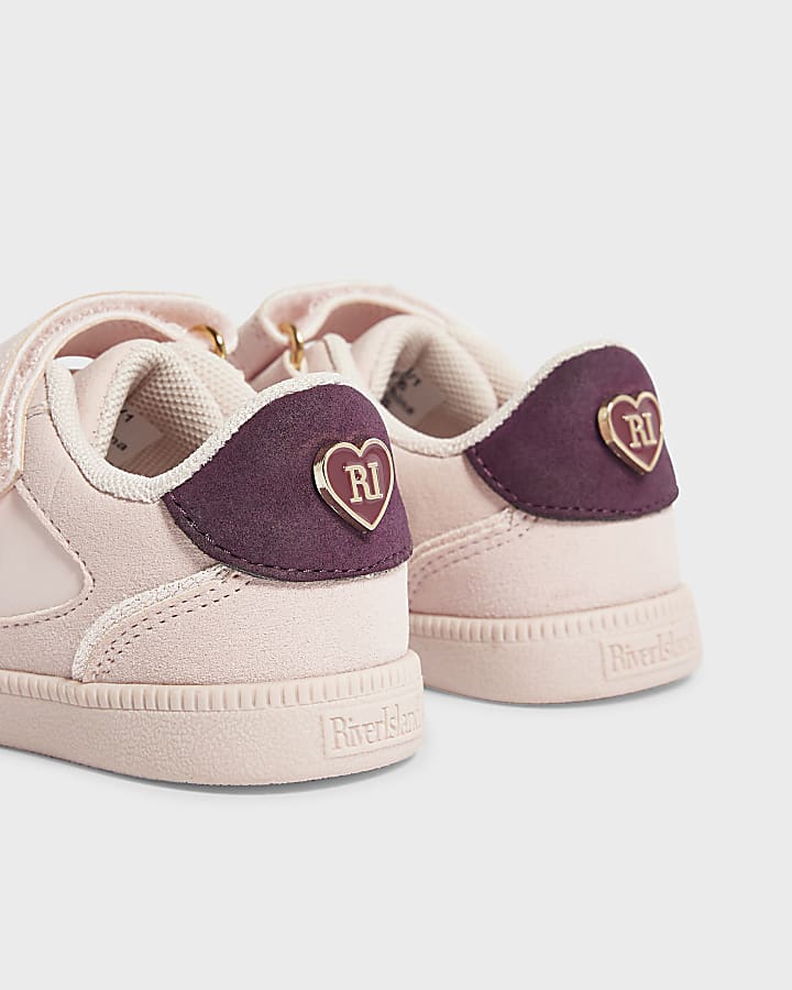 Mini Girls Pink Bow Trainers