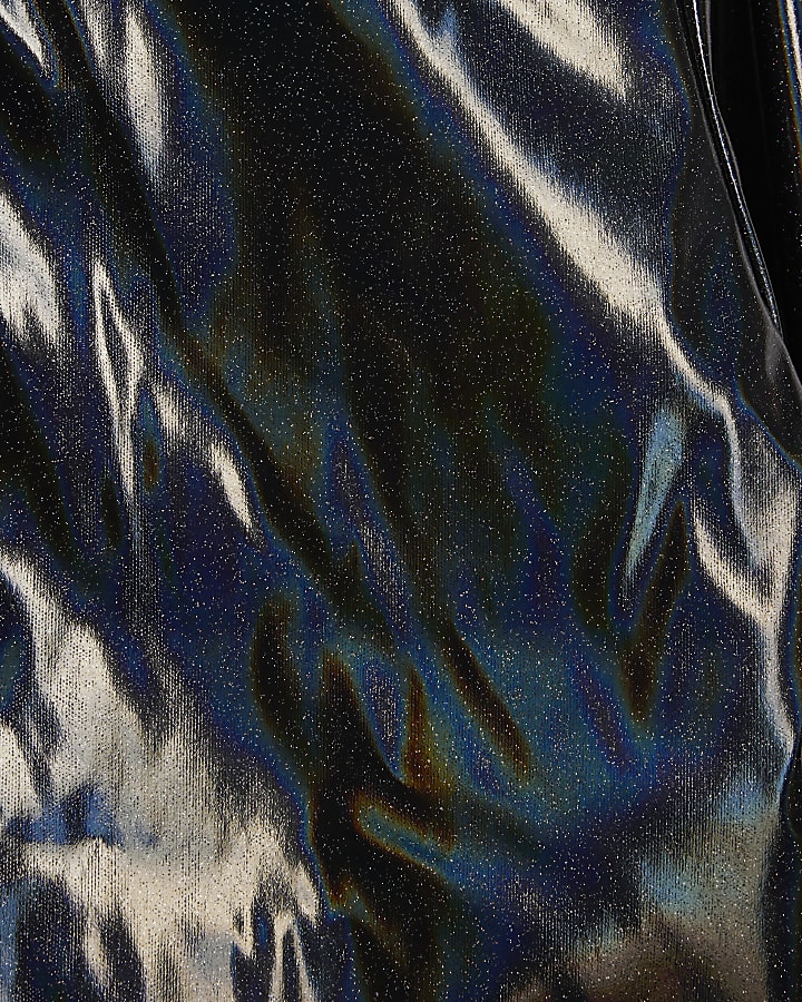 Girls Black Glitter Rainmac