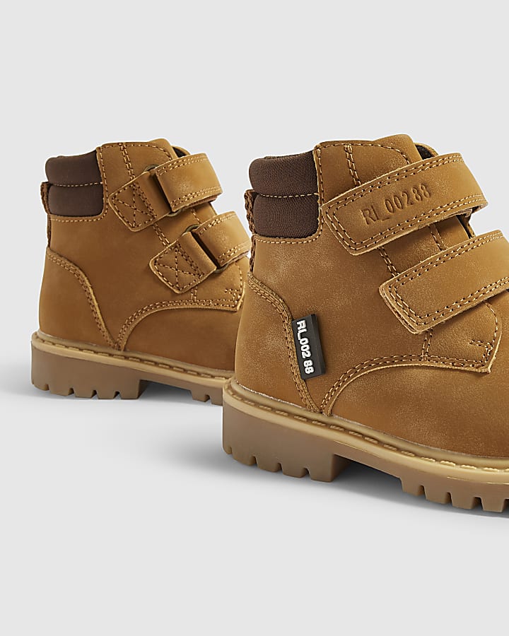 Mini Boys Brown Worker Boots