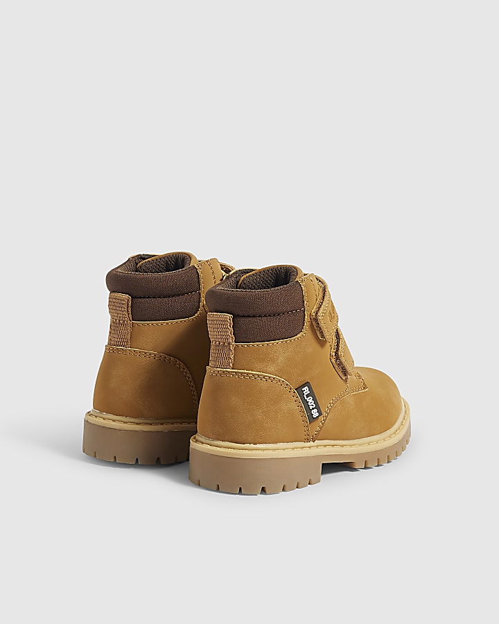 Mini Boys Brown Worker Boots