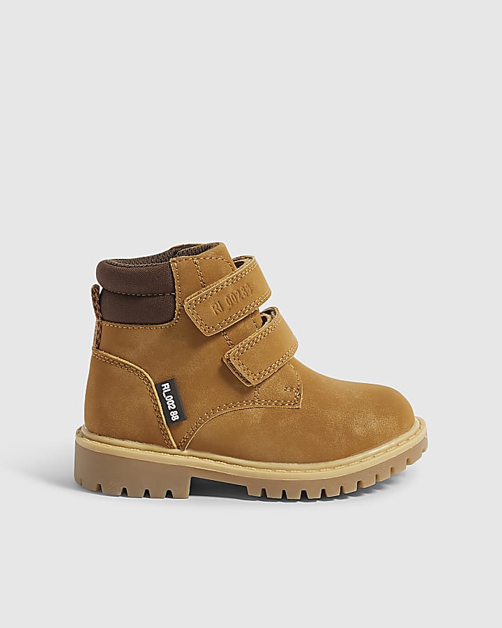 Mini Boys Brown Worker Boots
