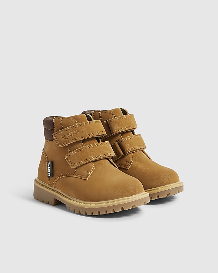 Mini Boys Brown Worker Boots