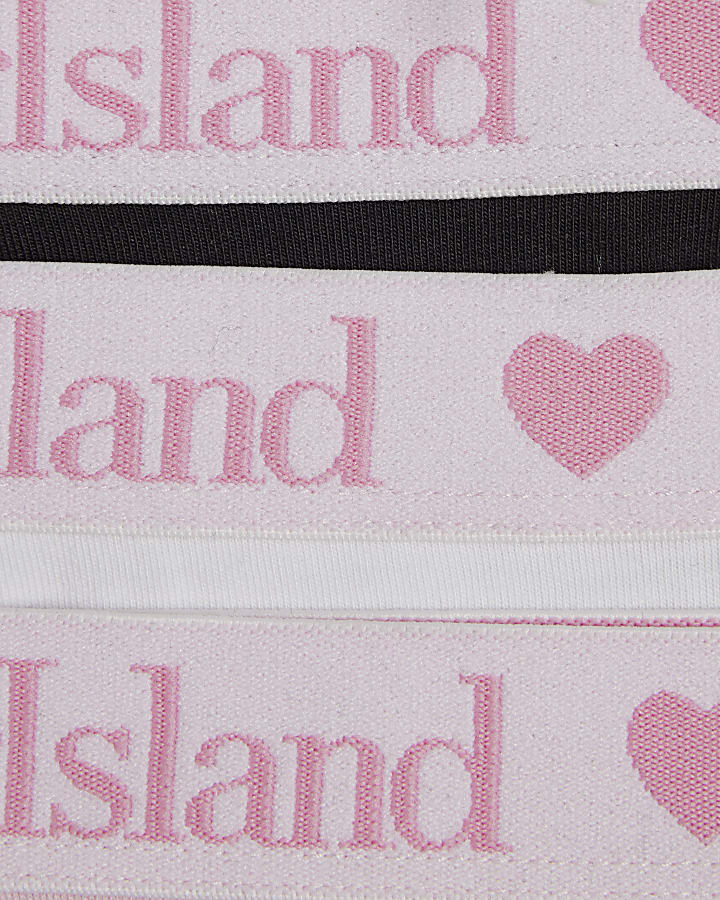 Girls Black Elasticated Pack Of 5 Briefs