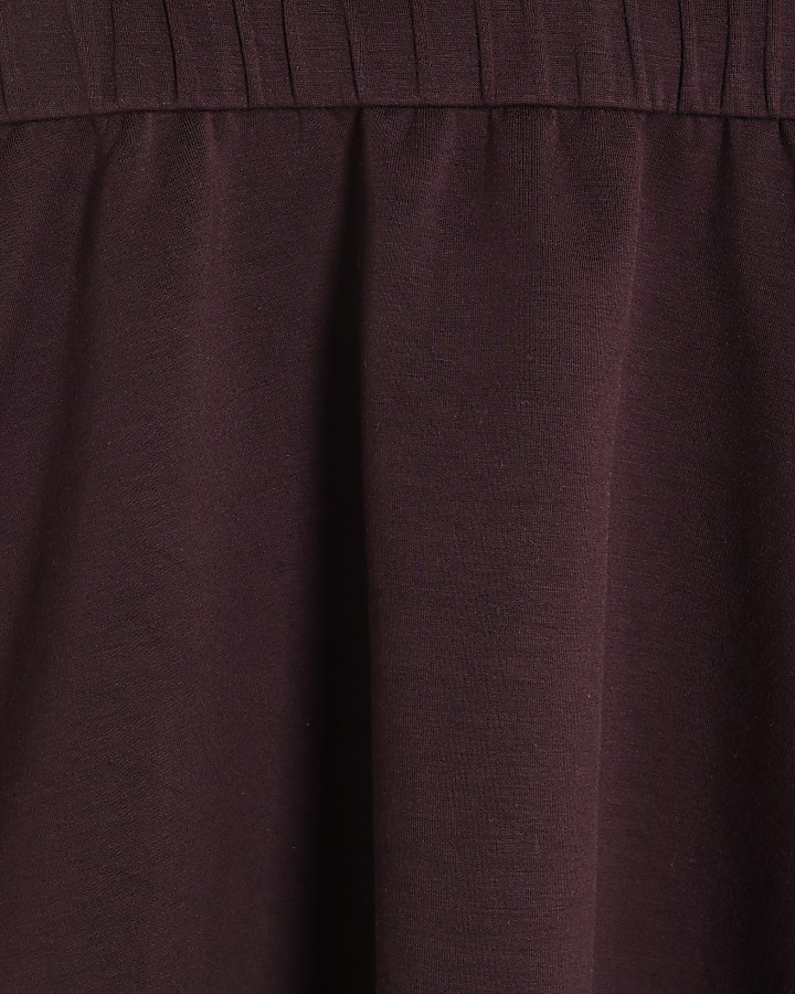 Mini Girls Purple Premium Half Zip Dress