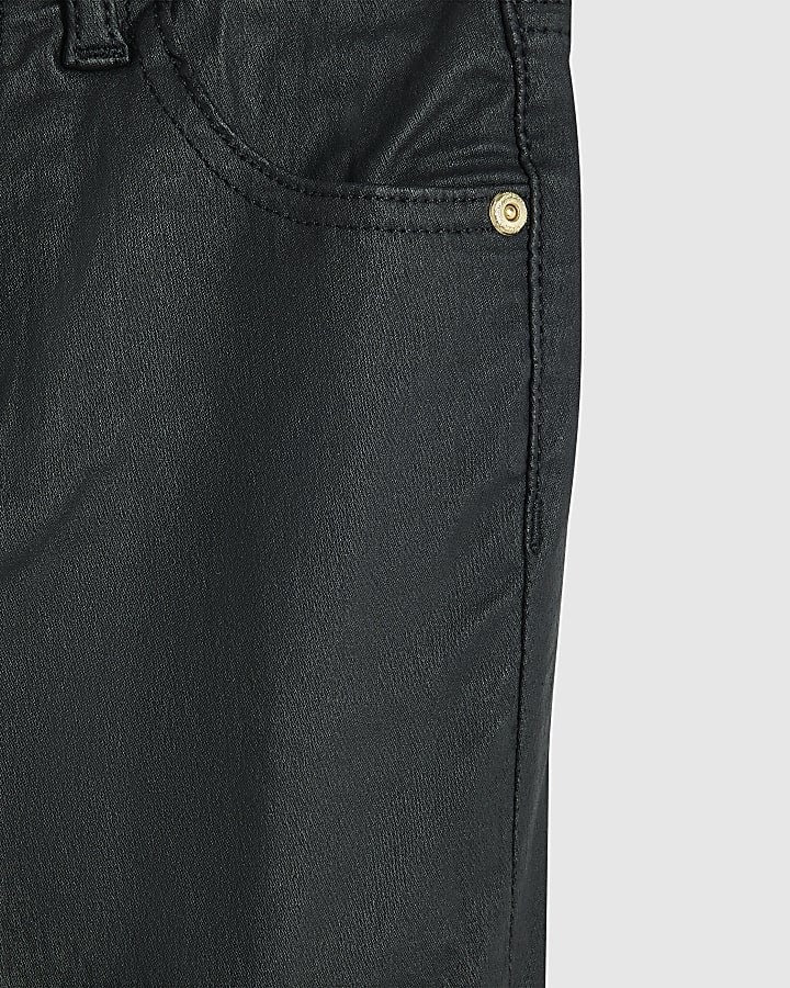 Girls Black Flare Leg Keychain Jeans