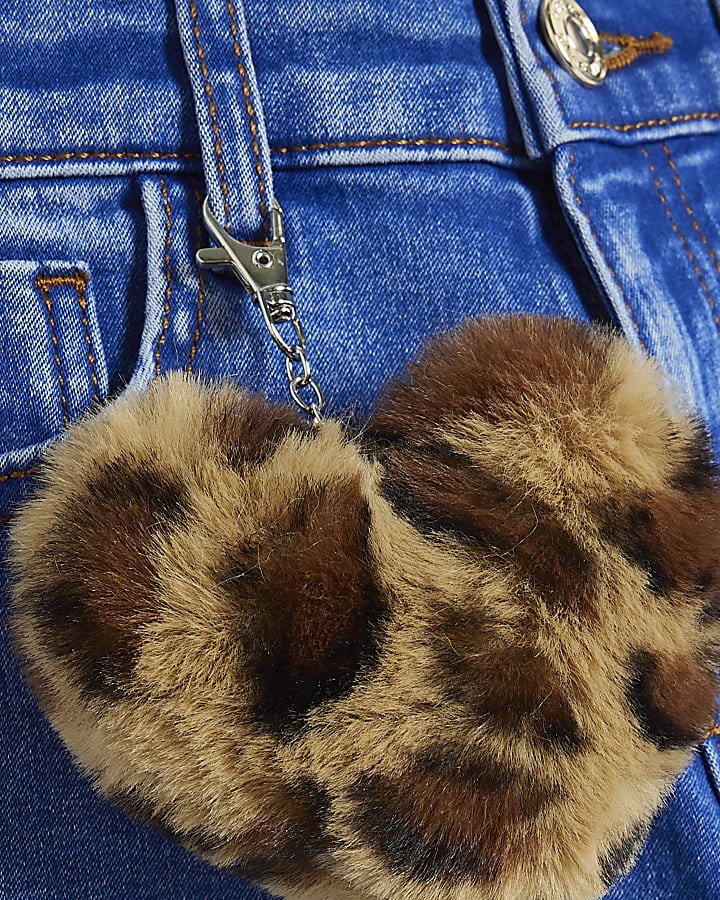 Girls Blue Flare Leg Keychain Jeans