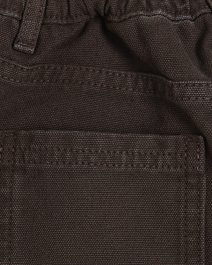 Mini Boys Brown Twill Straight Leg Trousers