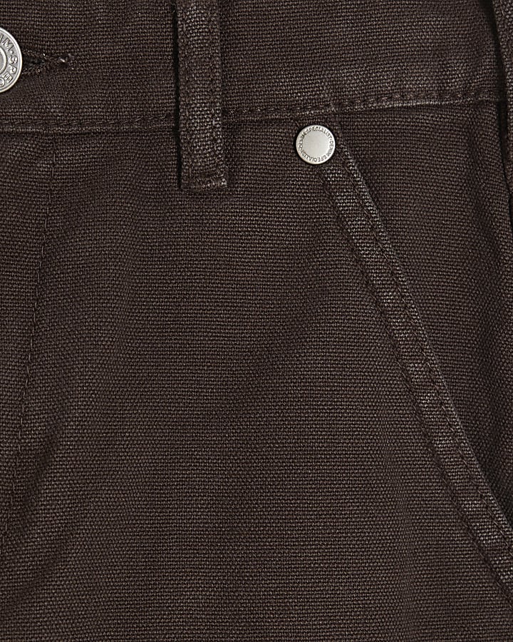 Boys Brown Twill Straight Leg Trousers