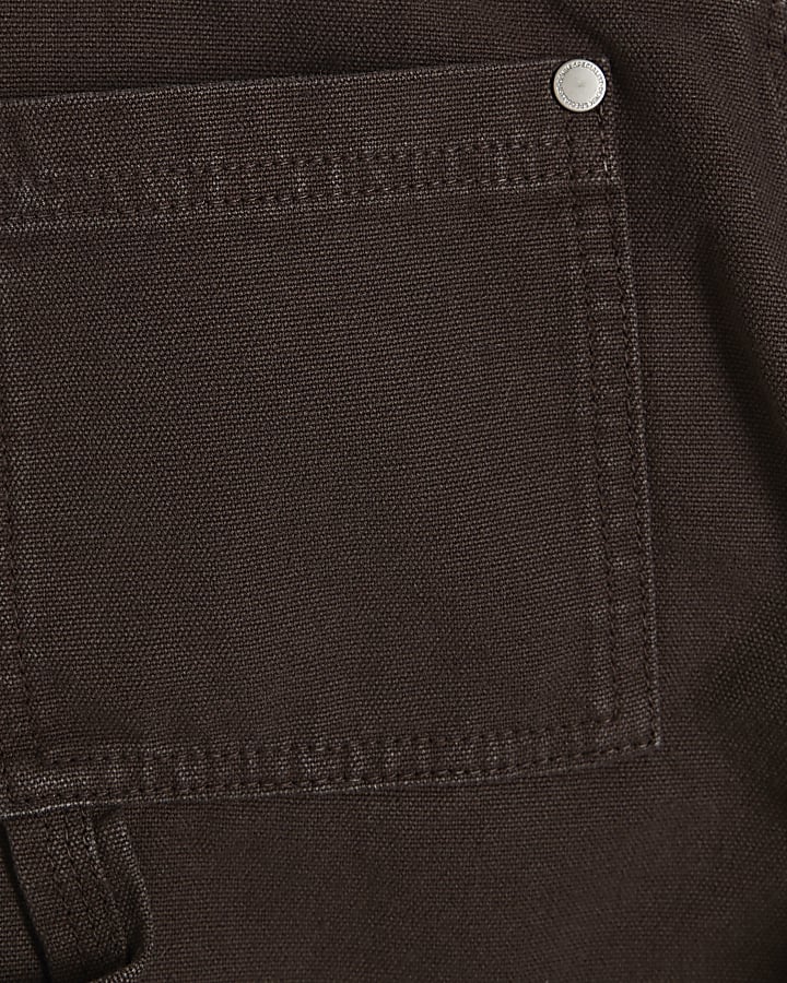 Boys Brown Twill Straight Leg Trousers