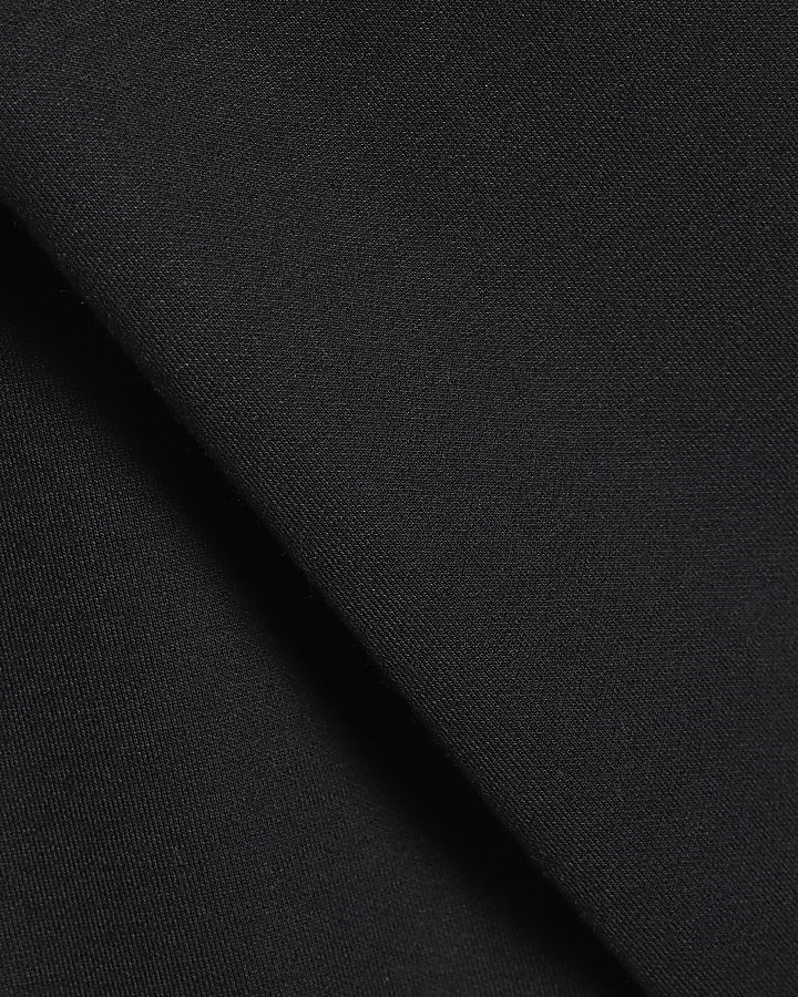 Girls Black Side Stripe Wide Leg Joggers