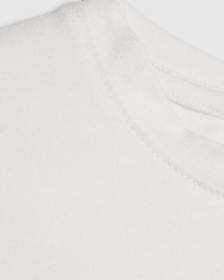 Girls White Main Character Crop Top